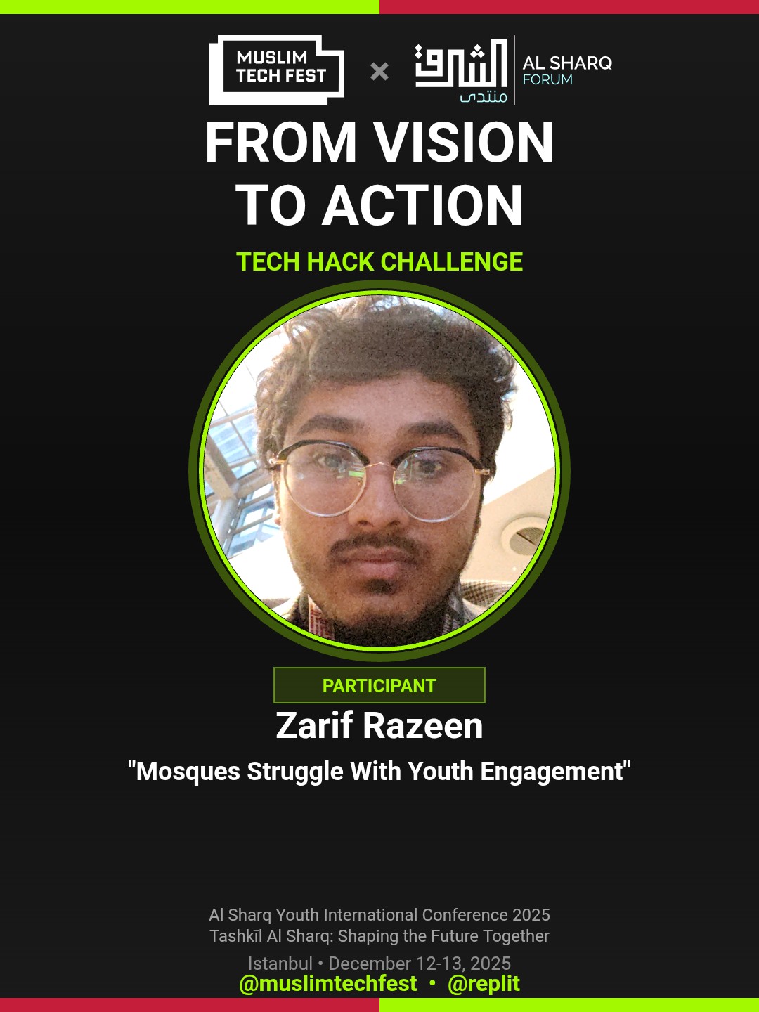 Zarif Razeen's Tech Hack Challenge Certificate