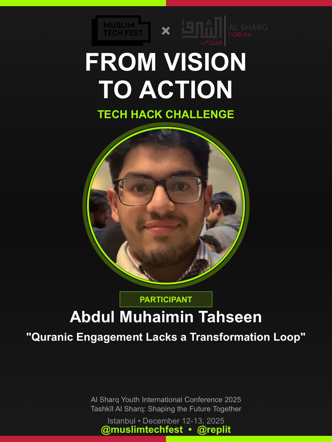 Abdul Muhaimin Tahse's Tech Hack Challenge Certificate
